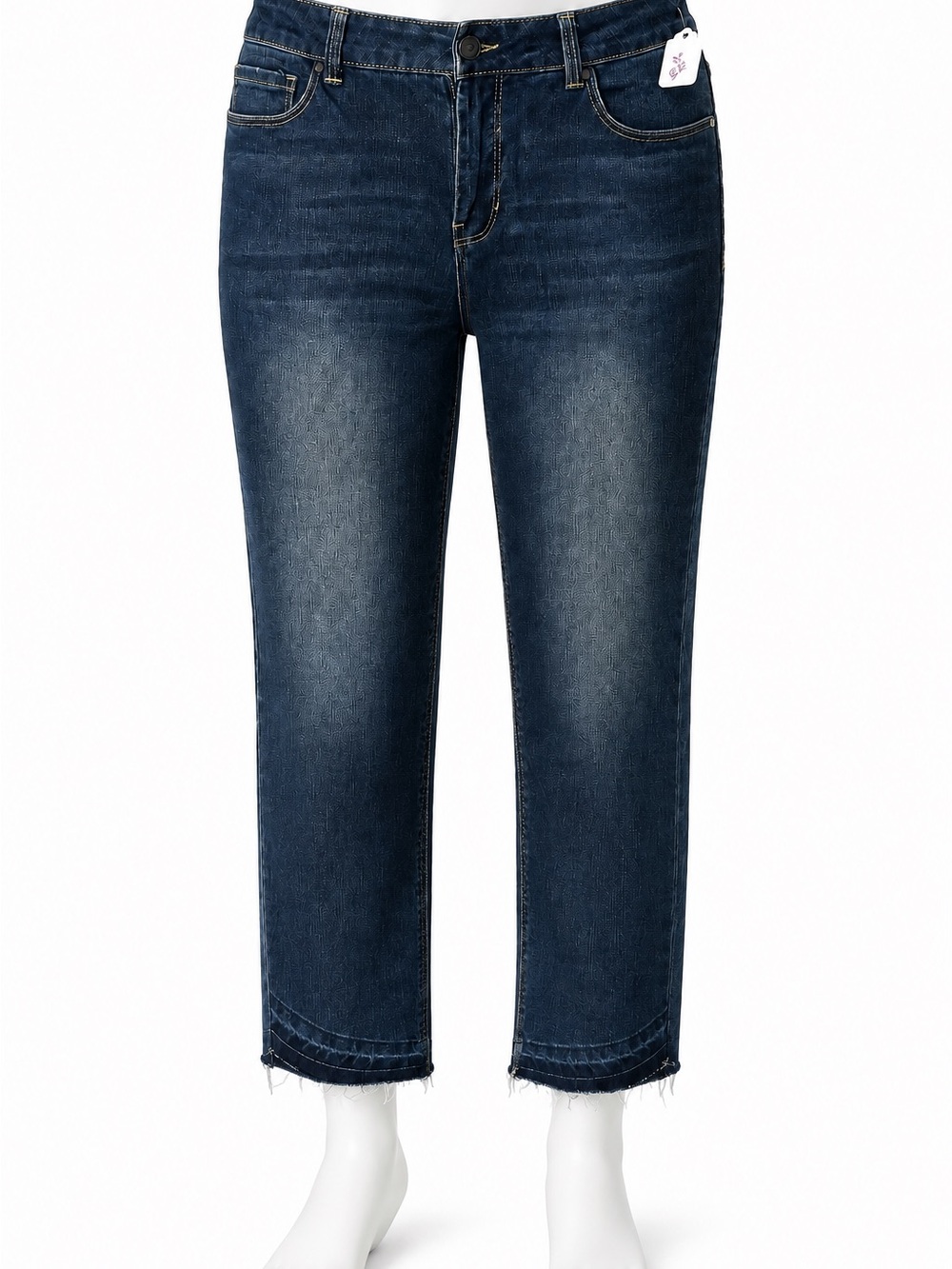 Signature Studio Dark Blue Cropped Ankle Jeans